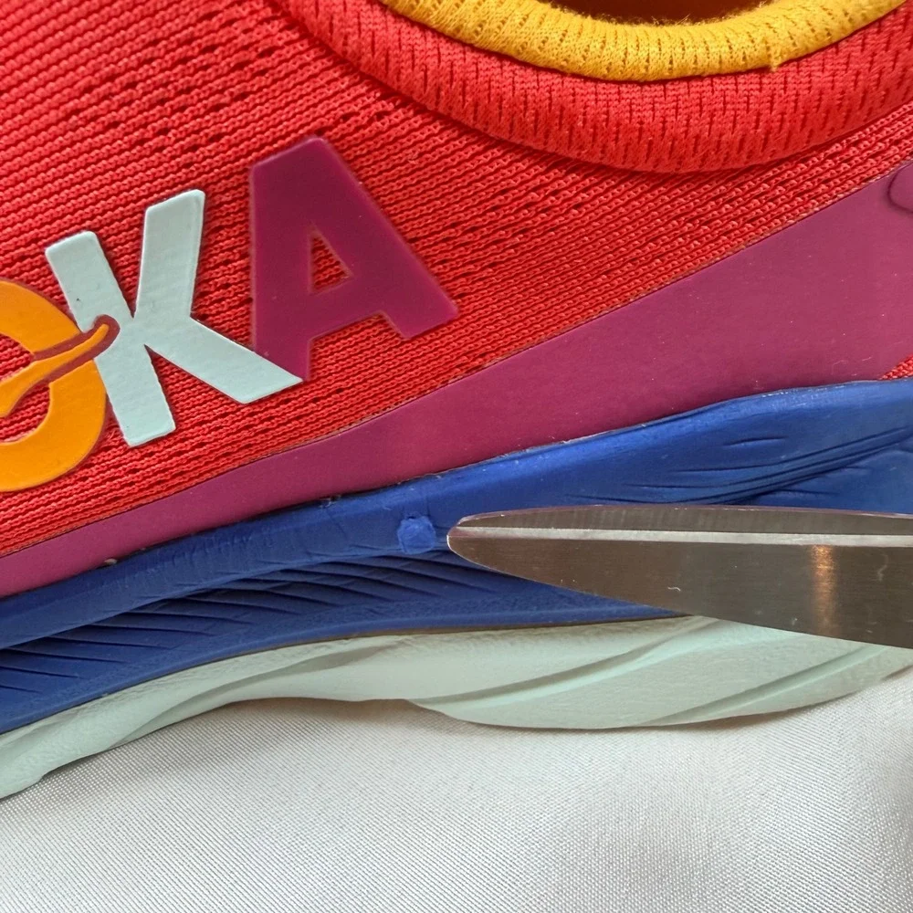 Hoka One One Women's Mach 4 1113529 FBLN Red Blue Running Shoes Sneakers Size 11